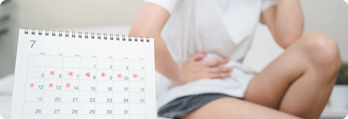달력에 표시한 월경 주기 기록 · 와봄한방병원 여성 진료